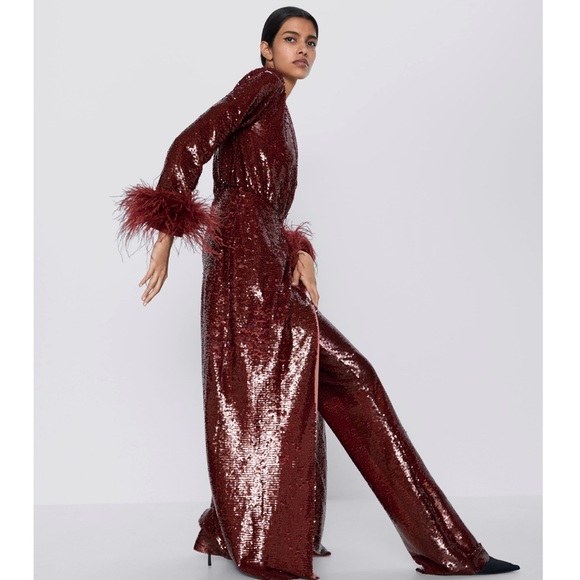 NWT Zara Limited Edition Sequin Dress/Robe - Picture 9 of 16